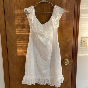 Express white off the shoulder dress